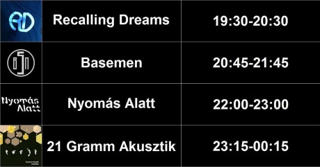 Recalling Dreams, Basemen, Nyomás Alatt és 21 Gramm Akusztik a Nyolcas Műhelyben